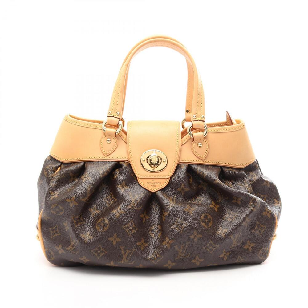 Louis Vuitton Boetie Monogram Handbag Canvas Leather Brown